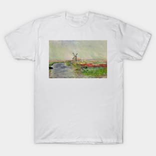 Tulip Field in Holland by Claude Monet T-Shirt